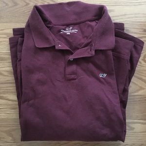 Maroon Long Sleeve Polo